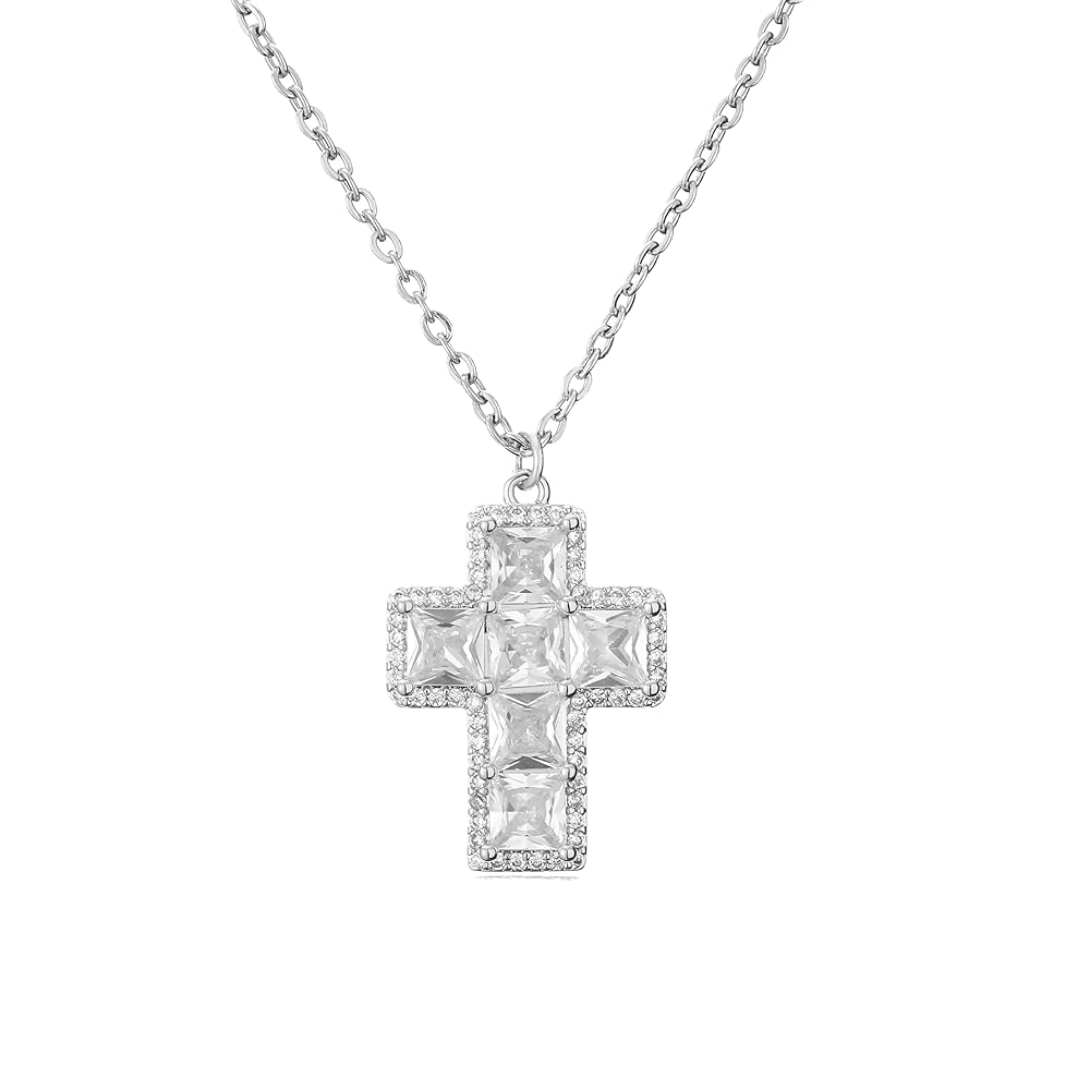 Amazon.com: Cubic Cross For Women Gold Silver Color Cross